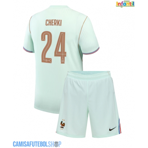 Camisa de time de futebol França Rayan Cherki #24 Replicas 2º Equipamento Infantil Mundo 2026 Manga Curta (+ Calças curtas)